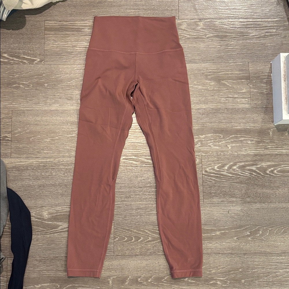 Lululemon dusty pink/red High-Waisted Rust Leggings